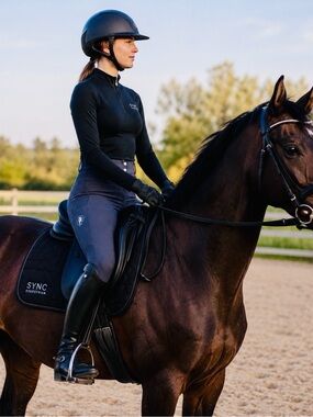 Sync Equestrian Venom Full Seat Breeches Color Steel NWT
